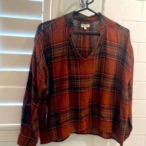 Plaid popover blouse Madewell